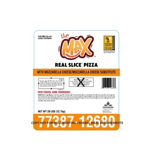 The MAX Real Slice WG Cheese Pizza, 4.67oz, CN