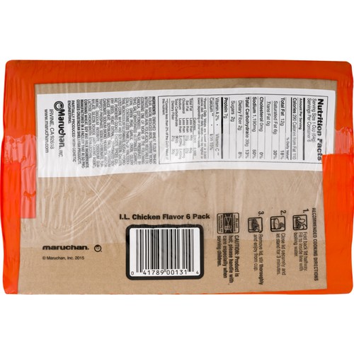 Maruchan Instant Chicken Flavor Ramen Noodle Soup 6-2.25 oz. Box