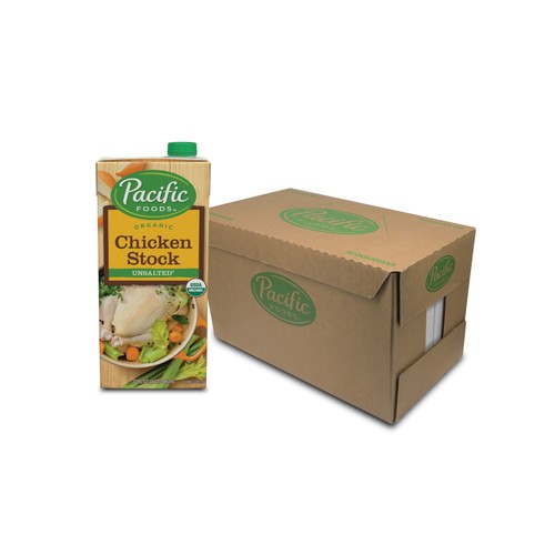 Pacific Foods Organic Chicken Stock,  Unsalted, 32oz