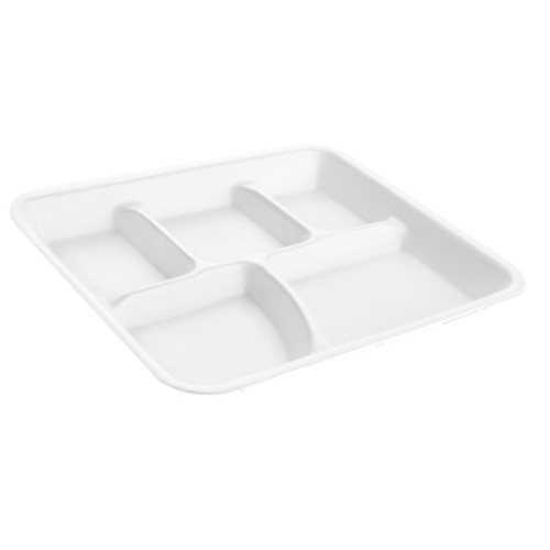 10" x 8" x 1" 5 Compartment Lunch Tray, 500 ct.