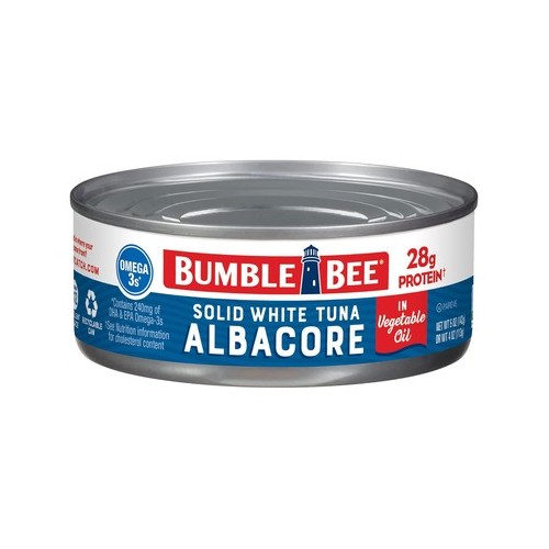 Bumble Bee Solid White Albacore Tuna in Oil, 5 oz Can (Pack of 48)