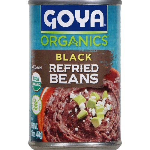 Goya Organic Black Refried Beans 16 oz