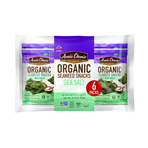 Organic Sea Salt Seaweed Snack 6Pk 0.16Oz