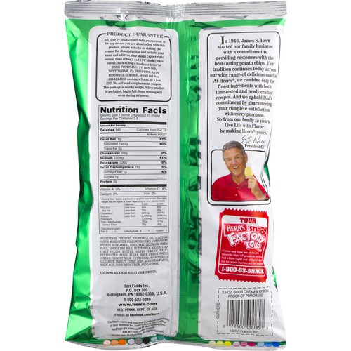 Herr S Herr S Sour Cream Onion Ripples Potato Chips Epallet