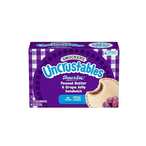 SMUCKERS UNCRUSTABLE PBJ GRAPE 4PK