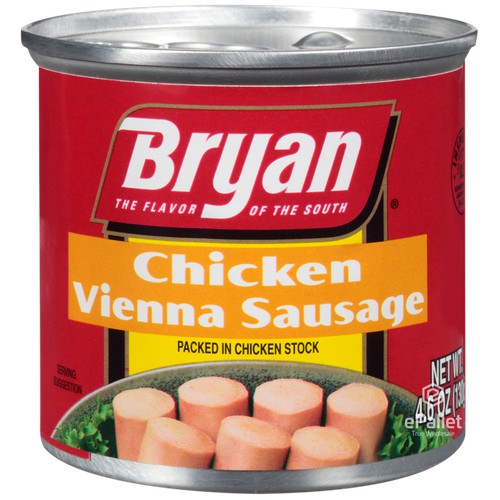 Bryan Chicken Vienna Sausage, 4.6 oz Can (Pack of 48)