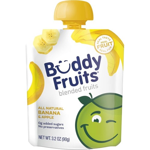 Buddy Fruits Banana & Apple Blended Fruit, 3.2oz