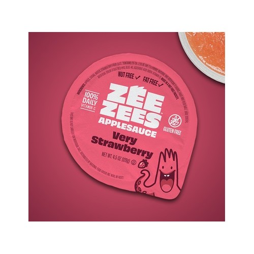 Zee Zees Applesauce Cup, Very Strawberry, 4.5 oz.