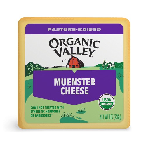 Organic Muenster Cheese Block, 8oz