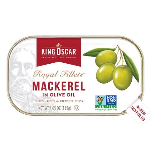 King Oscar Royal Fillets S/B Mackerel in Olive Oil 12/4.05