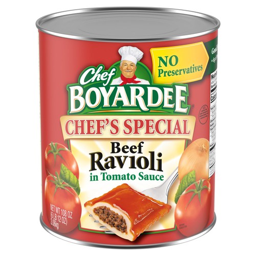 Chef BOYARDEE CHEF'S SPECIAL Beef Ravioli, #10 Can