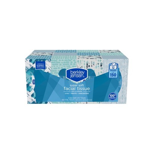 Berkley Jensen 2 Ply Facial Tissue, 150 ct./12 pk.