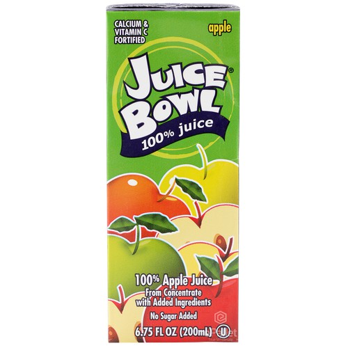 JUICE BOWL Apple Juice 6.75 oz Juice Box 40/6.75 oz ePallet