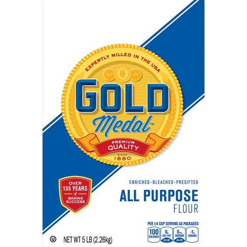 All-Purpose Flour, Bleached/Enriched/Malted, 5 lb
