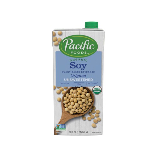Pacific Foods Organic Soy Unsweetened Original Plant-Based Beverage, 32oz