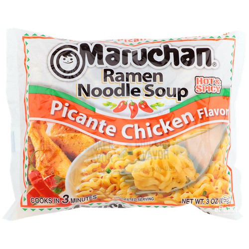 Maruchan Hot & Spicy Picante Chicken Flavor Ramen Noodle Soup 3 oz. Bag