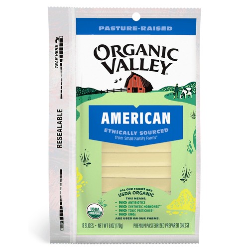 Organic White American Cheese Slices, 6oz (8 slices)