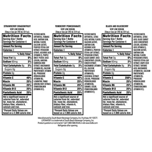 Sobe Life Water Nutrition Label Besto Blog