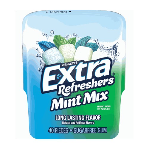 Extra Refreshers Mint Mix Gum - Single Bottle