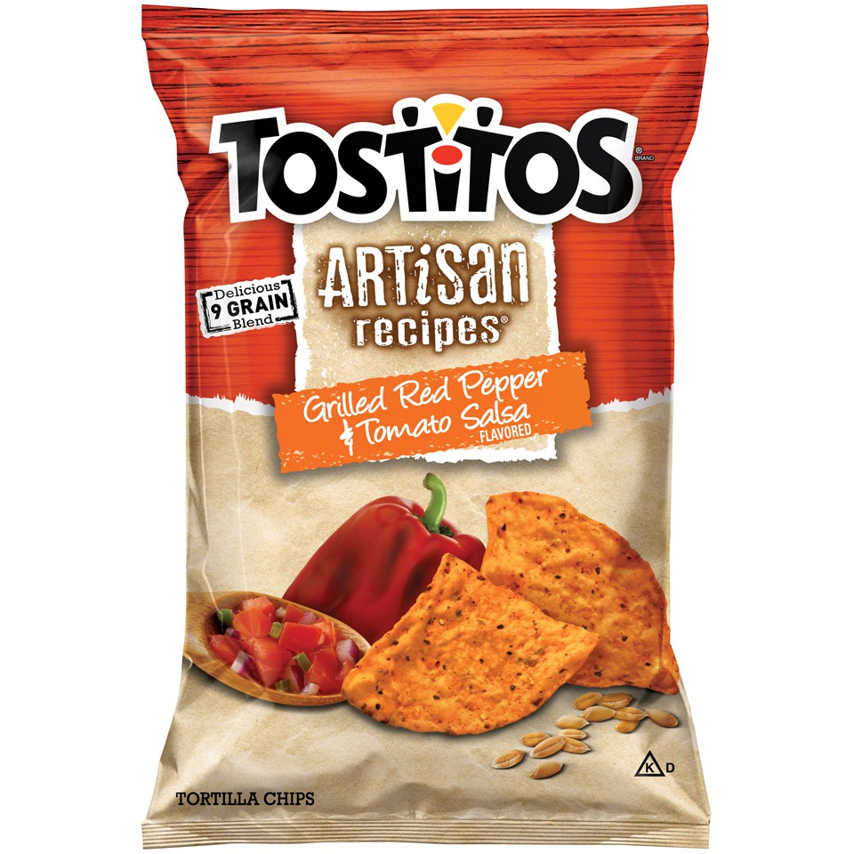 Tostitos artisan recipes tortilla chips grilled Red pepper&tomato salsa (028400237727)