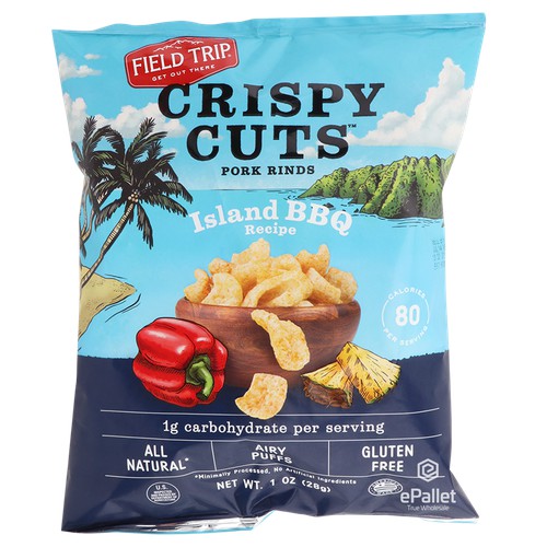 Field Trip Pork Rind Crispy Cuts Island Bbq 12 1 Oz Epallet