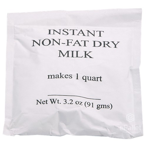 Quart - USA Kosher Instant Non Fat Dry Milk A&D 144/3.2 oz - Half Pallet