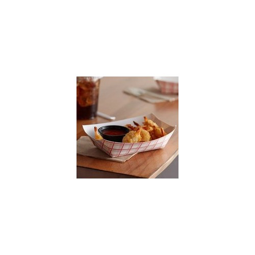 5 lbs Boat Tray Red Plaid color, MYECOPLANET