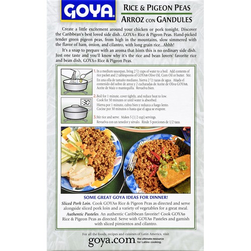 Goya Rice & Pigeon Peas Authentic Carribbean Recipe 7 oz