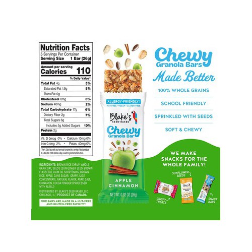 Blake's Seed Based Apple Cinnamon Chewy Granola Bars