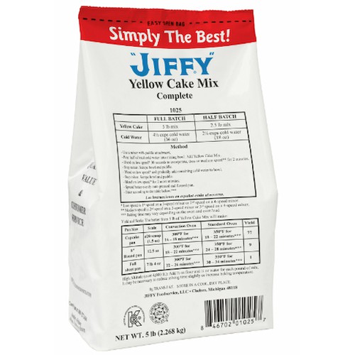 JIFFY Yellow Cake Mix Complete, 6/5lb Bag