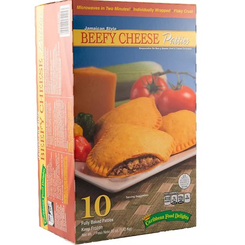 CARIBBEAN FOOD DELIGHTS JAMAICAN BEEFY CHEESE PATTIES