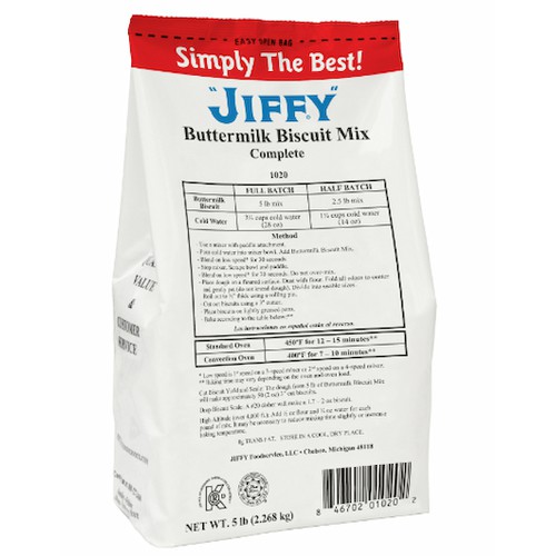 JIFFY Buttermilk Biscuit Mix Complete, 6/5lb Bag
