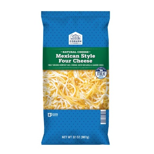 Coburn Farms Mexican Style Four Cheese Shredded Cheese