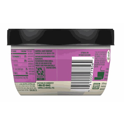 Campbell's Well Yes! Veggie Chili with Black Beans and Whole Grains POWER Soup, 11.1 Ounce Microwaveable Bowl (Pack of 8)