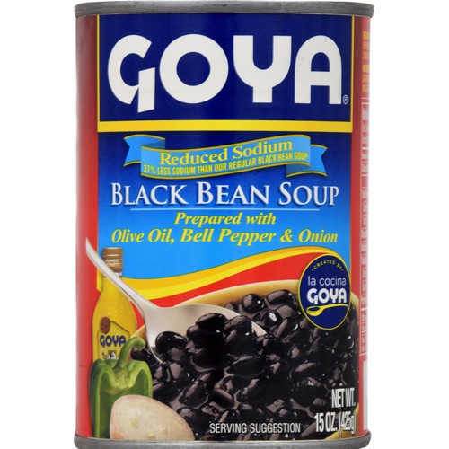 Goya Black Beans Soup Reduced Sodium