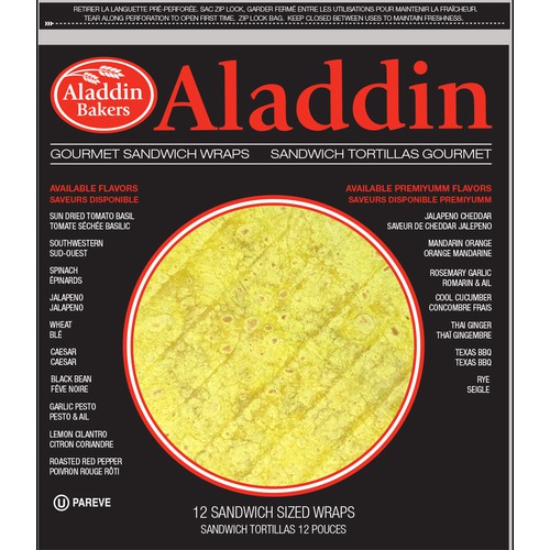 Tortilla/Wraps Lemon Cilantro 10" Aladdin Brand