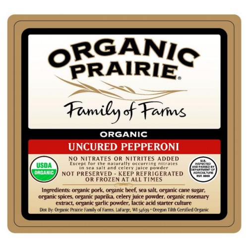 Organic Uncured Beef & Pork Pepperoni -  Reduced Sodium