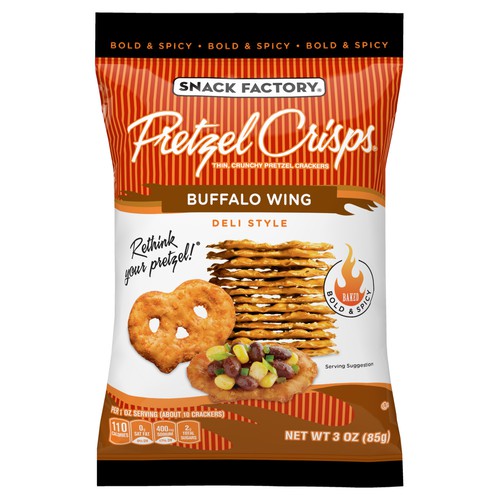 Snack Factory Pretzel Crisps® Buffalo Wing On-the-Go Bag, 3 Oz