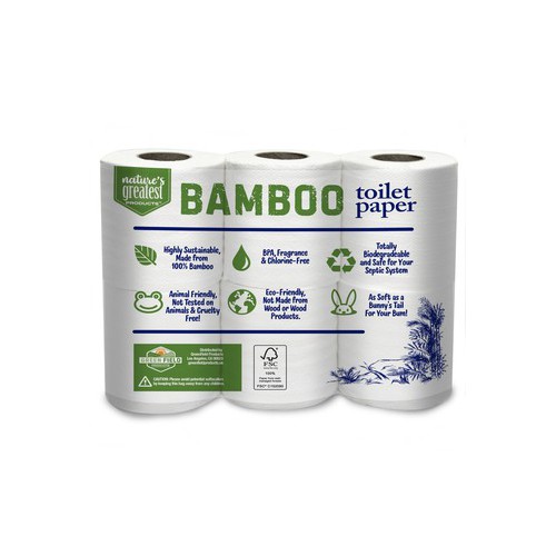 Bamboo Toilet Paper - 2ply - 300 sheets - 6roll