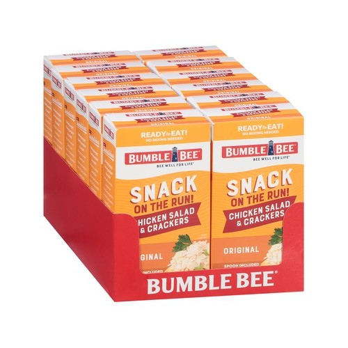 Bumble Bee Snack on the Run Chicken Salad with Crackers Kit - Ready to Eat, Spoon Included, 3.5 oz (Pack of 12)