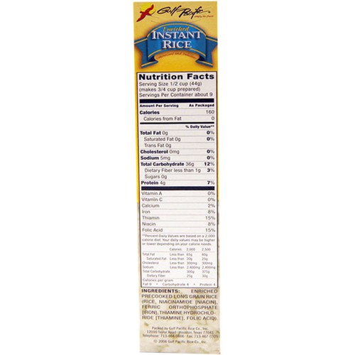 E Pallet Enriched Instant White Rice