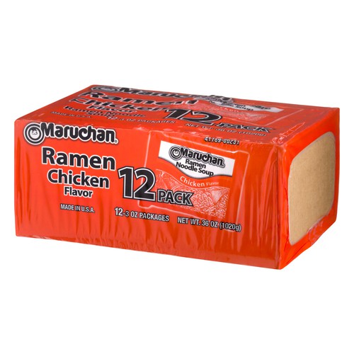 Maruchan Chicken Flavor Ramen Noodle Soup 12-3 oz Bag