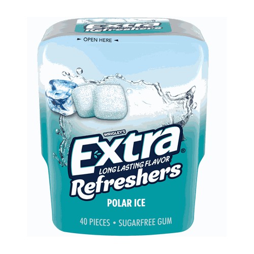 Extra Refreshers Polar Ice Gum - Single Bottle