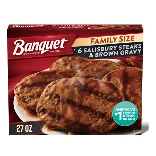 BANQUET FAMILY SIZE SALISBURY STEAK FRZ