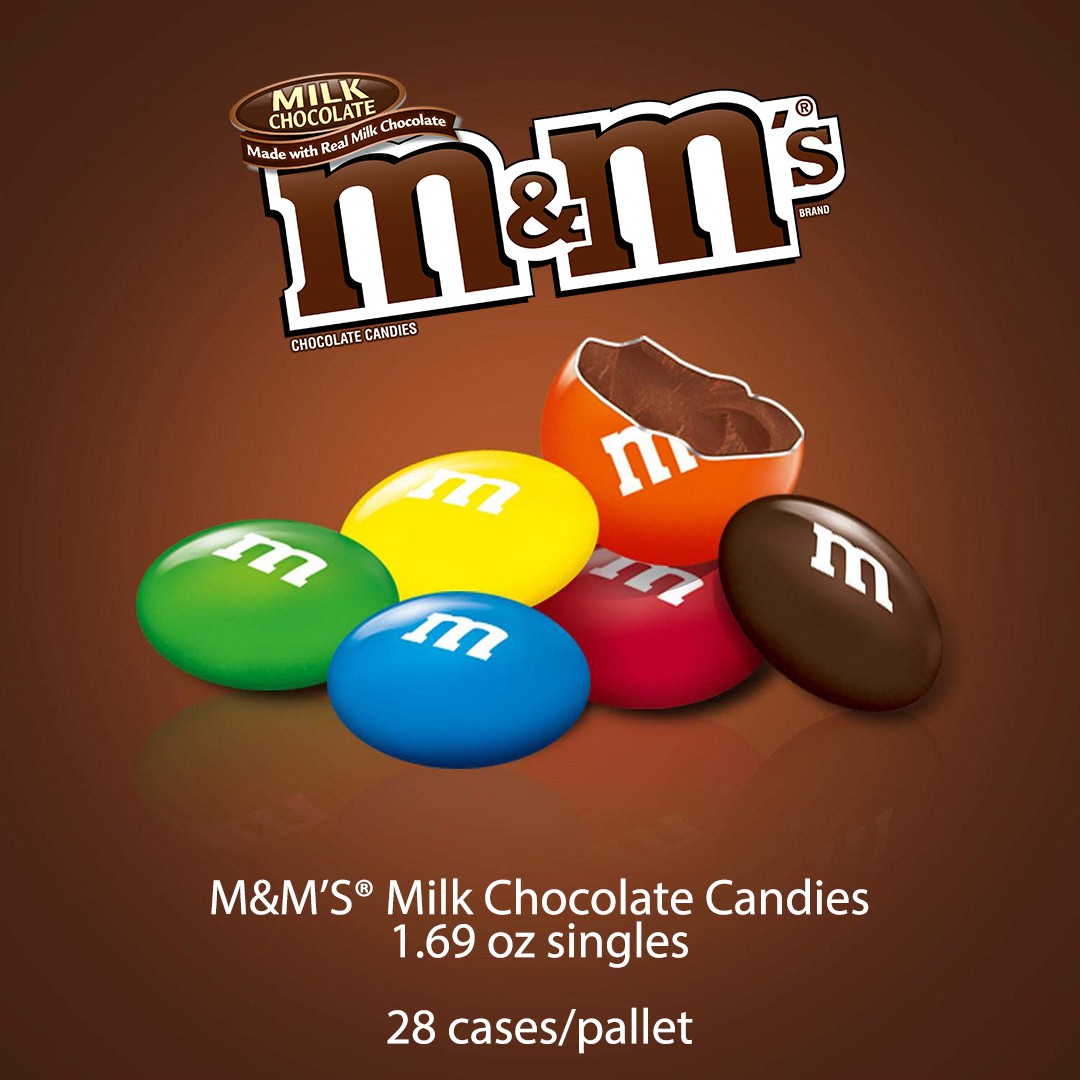 M&Ms Milk Chocolate Candies Case