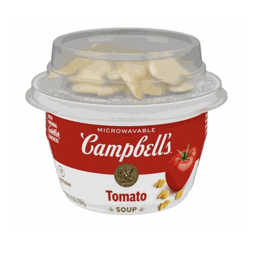 Campbell's Classic Tomato Soup With Original Goldfish Crackers, 7.35 Ounce Microwavable Bowl (Case Of 6)