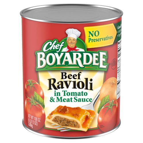 Chef BOYARDEE Beef Ravioli, #10 Can