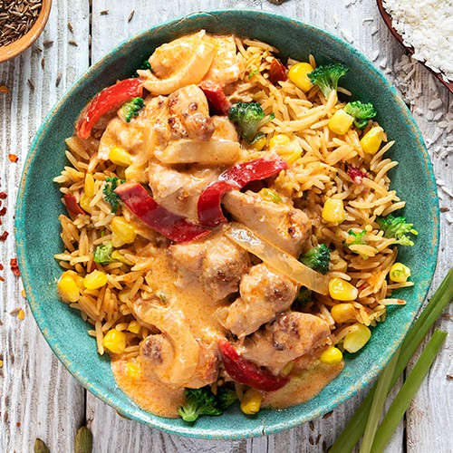 Red Chicken Curry with Thai Fried Rice (Combo)