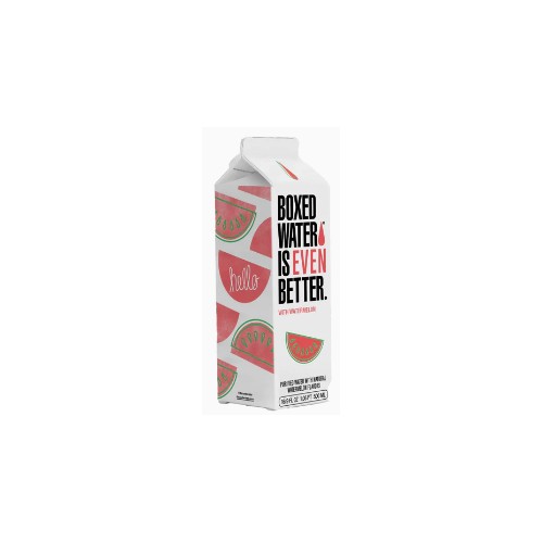 Watermelon Flavored Boxed Water, 12/500 ml