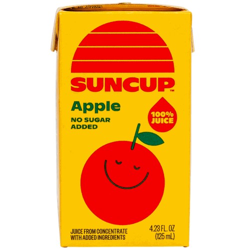 SunCup 100% Apple Shelf Stable Juice Box, 40/4.23oz